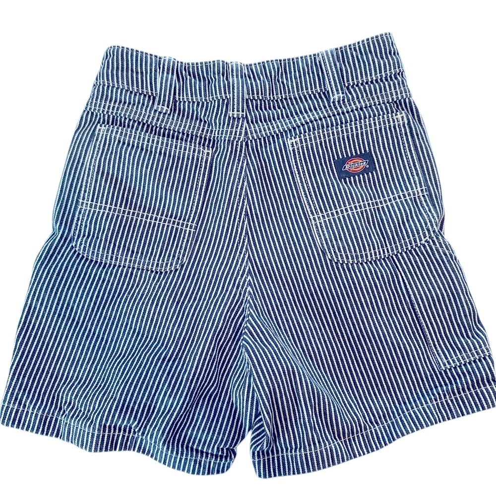 Dickies Hickory Railroad Pinstripe Airforce Blue White Button Cargo Shorts 26 3 - Picture 3 of 12
